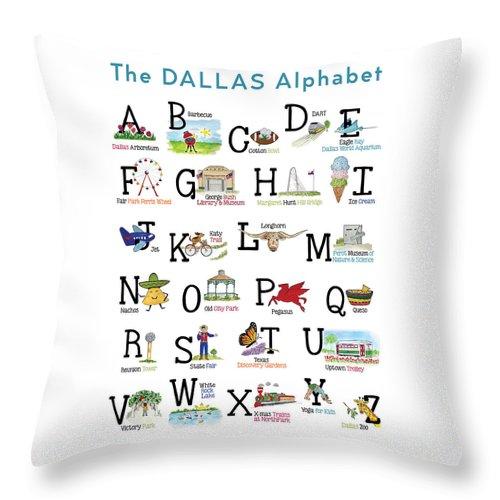 ABC's of Dallas Pillow 20" x20"
