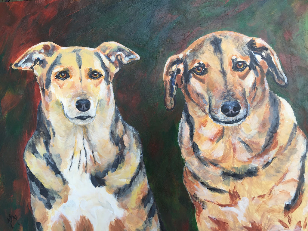 Gwokie & Mabel - 12"x12" SOLD